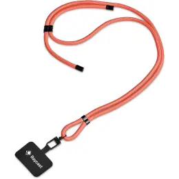Altitude Resort Crossbody Phone Strap in Pouch - Coral Branded Strap